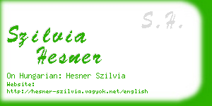 szilvia hesner business card